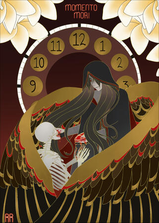 duo illustration w/ bg/border elements